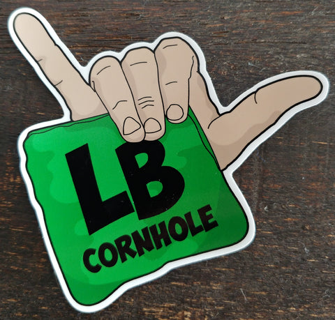 Long Beach Cornhole Shaka Sticker